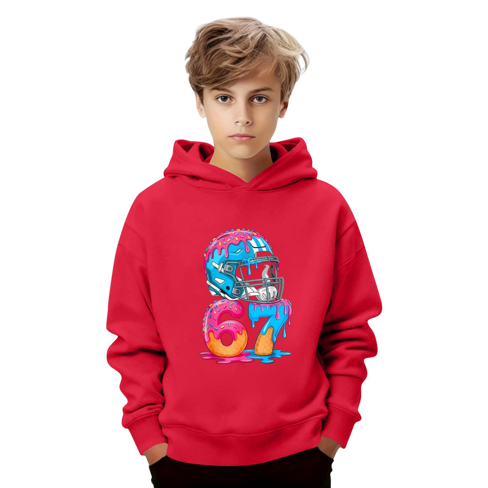 Kids Long Sleeve Pullover Hoodie with Loose Fit and Printed Number Graphic Sweatshirt for Boys and Girls Lightweight Casual Top 100 красный
Kids Long Sleeve Pullover Hoodie with Loose Fit and Printed Number Graphic Sweatshirt for Boys and Girls Lightweight Casual Top 100 красный