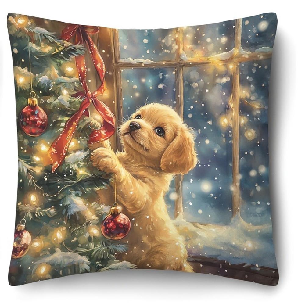 Christmas Pillowcases with Adorable Animals Decorating the Christmas Tree! Sofa room cushion cover home decoration new year gift 16x16Inch
Christmas Pillowcases with Adorable Animals Decorating the Christmas Tree! Sofa room cushion cover home decoration new year gift 16x16Inch