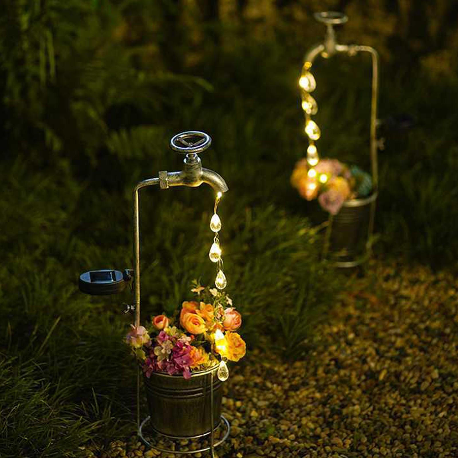 Solar Watering Tap Lights Wrought Iron Waterproof for Fence Patio Courtyard
Solar Watering Tap Lights Wrought Iron Waterproof for Fence Patio Courtyard