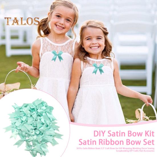 50 Pcs Satin Ribbon Bows 3.3 Craft Bows for Gift Wrapping Wedding Decor Sewing Scrapbooking DIY Crafts Hair Accessories вина червоного кольору
50 Pcs Satin Ribbon Bows 3.3 Craft Bows for Gift Wrapping Wedding Decor Sewing Scrapbooking DIY Crafts Hair Accessories вина червоного кольору