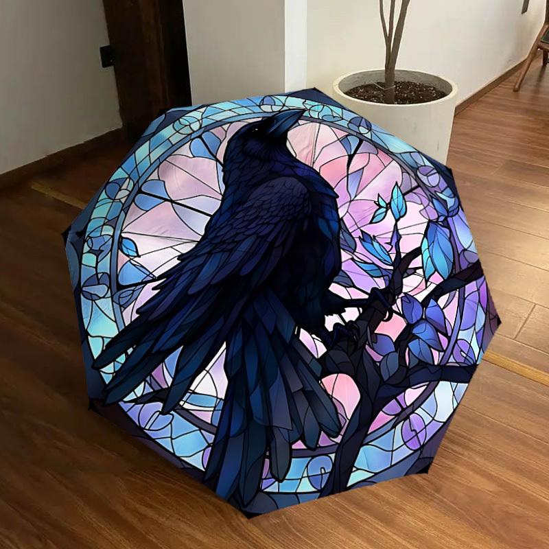 1pc Stained Glass Raven Automatic Open/Close Umbrella, Folding Compact Umbrella with Lightweight Design for Women/Men yy251011048
1pc Stained Glass Raven Automatic Open/Close Umbrella, Folding Compact Umbrella with Lightweight Design for Women/Men yy251011048