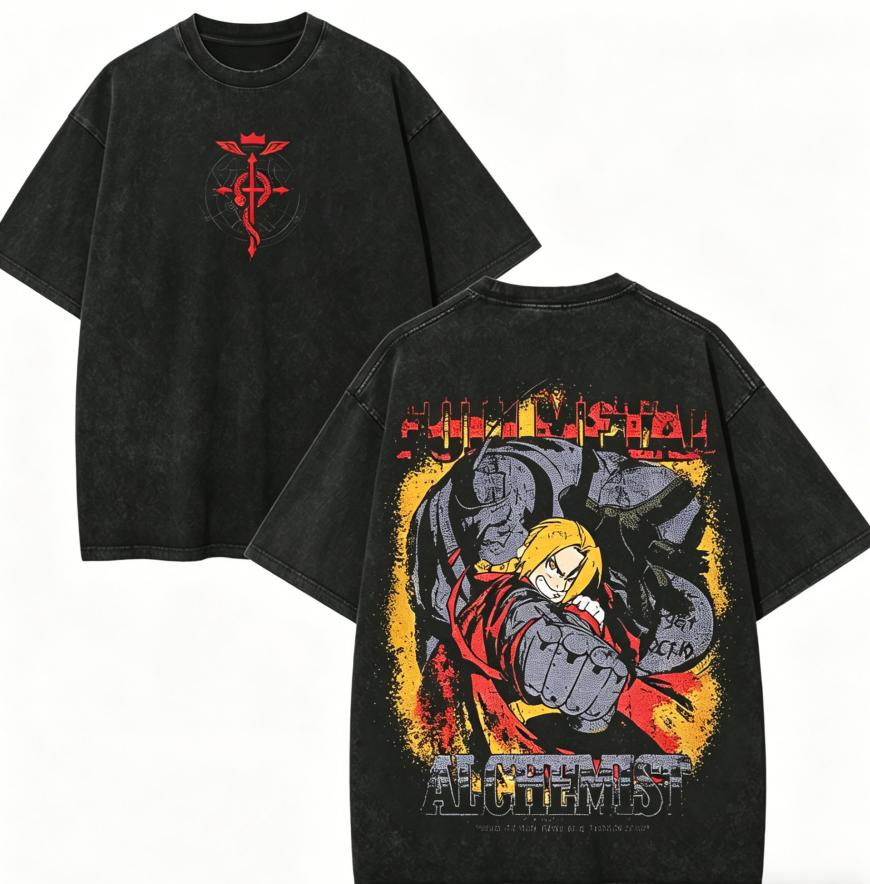 Fullmetal Alchemist Anime Lover Washed T-shirt Year round clothing high quality personality Clothes Plus Size Unisex New Model Couples tee XXXL
Fullmetal Alchemist Anime Lover Washed T-shirt Year round clothing high quality personality Clothes Plus Size Unisex New Model Couples tee XXXL
