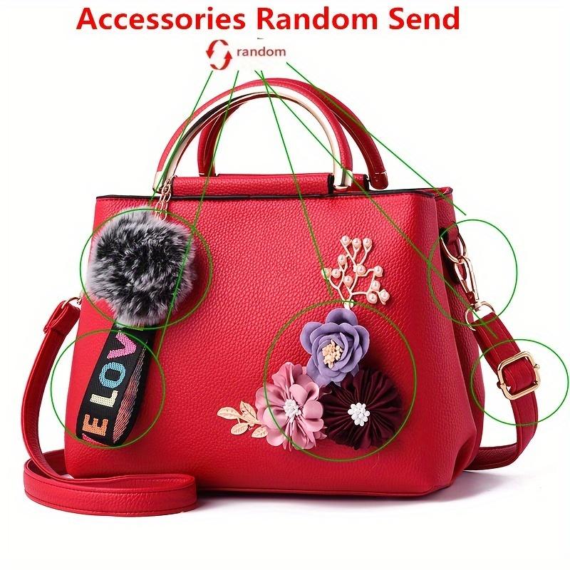 3D Flower Decorated PU Leather Crossbody Shoulder Bag - Adjustable Strap, and Applique Embellishment - Stylish
3D Flower Decorated PU Leather Crossbody Shoulder Bag - Adjustable Strap, and Applique Embellishment - Stylish