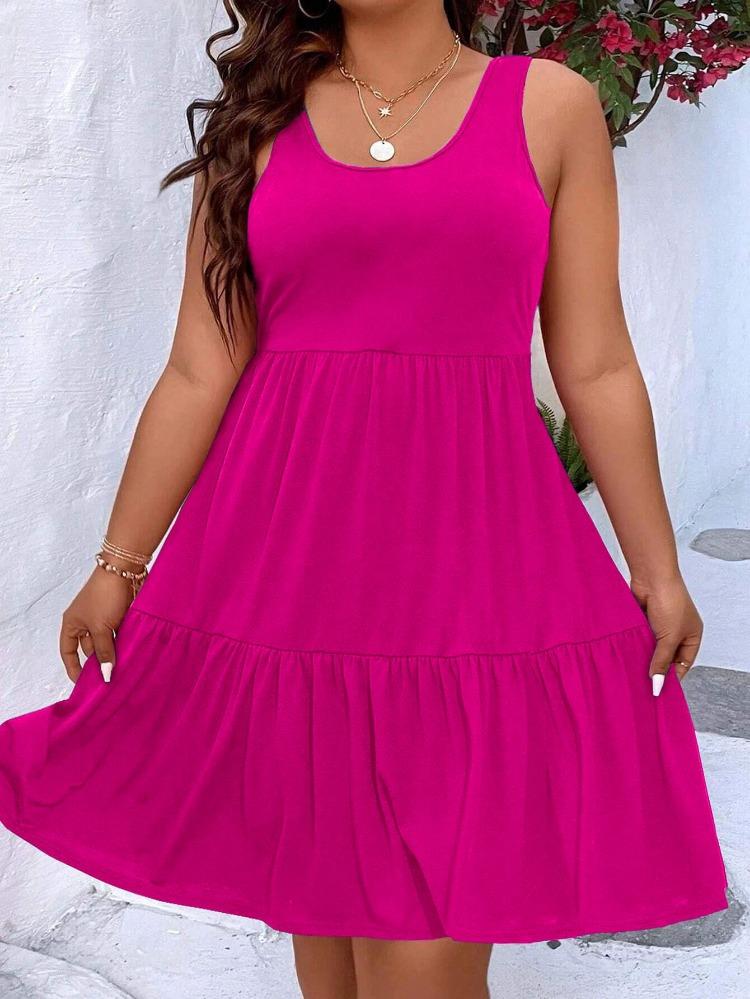 Casual Chic Sleeveless Midi Dress Solid Color Everyday Wear Plus Size Women European American Fashion Spring Summer 5XL мерехтіння
Casual Chic Sleeveless Midi Dress Solid Color Everyday Wear Plus Size Women European American Fashion Spring Summer 5XL мерехтіння