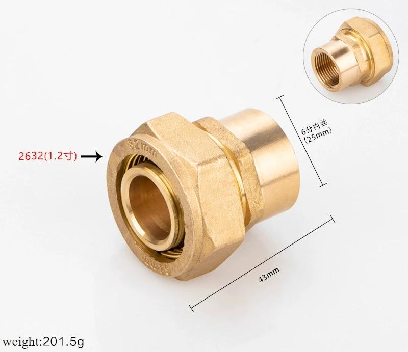 1620/ 2632 / 2026 /1216 PEX-AL-PEX Compression Pipe Joint Copper Solar Radiator Floor Heating Female Male Thread Wire Tee Elbow 2025-BSPP 1-Male&Other
1620/ 2632 / 2026 /1216 PEX-AL-PEX Compression Pipe Joint Copper Solar Radiator Floor Heating Female Male Thread Wire Tee Elbow 2025-BSPP 1-Male&Other