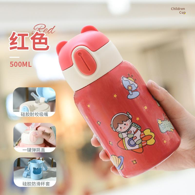 Cartoon cute silicone sleeve thermal insulation pot portable large capacity stainless steel double layer straw cup color box packaging
Cartoon cute silicone sleeve thermal insulation pot portable large capacity stainless steel double layer straw cup color box packaging