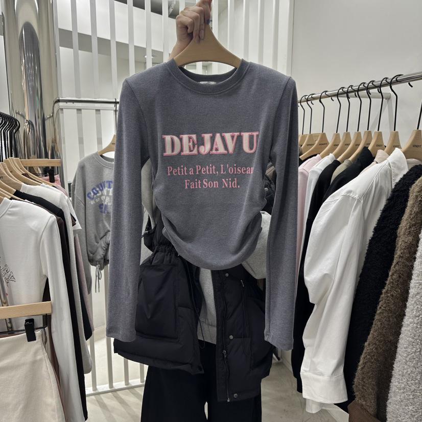 Women s Korean Pleated Slim Fit Letter Print Cropped Long Sleeve T-shirt One Size сірий колір
Women s Korean Pleated Slim Fit Letter Print Cropped Long Sleeve T-shirt One Size сірий колір