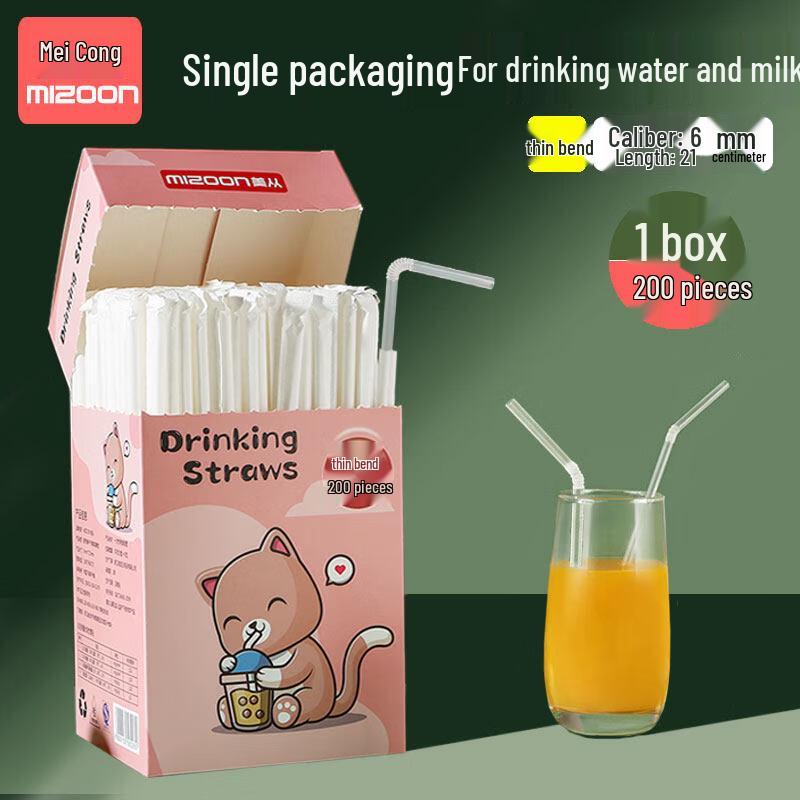 ZISIZ Individually Wrapped Disposable Plastic Straws
ZISIZ Individually Wrapped Disposable Plastic Straws