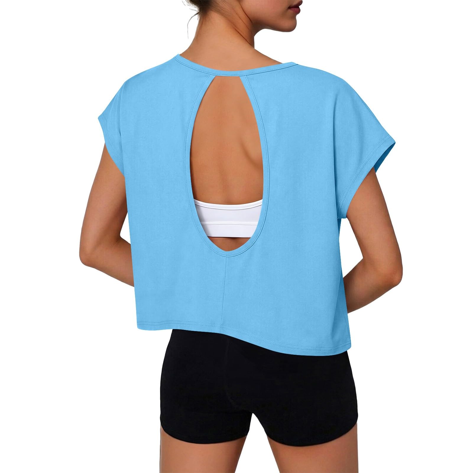 Women s Fashionable Round-Neck Short-Sleeve Casual Backless Top M синій
Women s Fashionable Round-Neck Short-Sleeve Casual Backless Top M синій