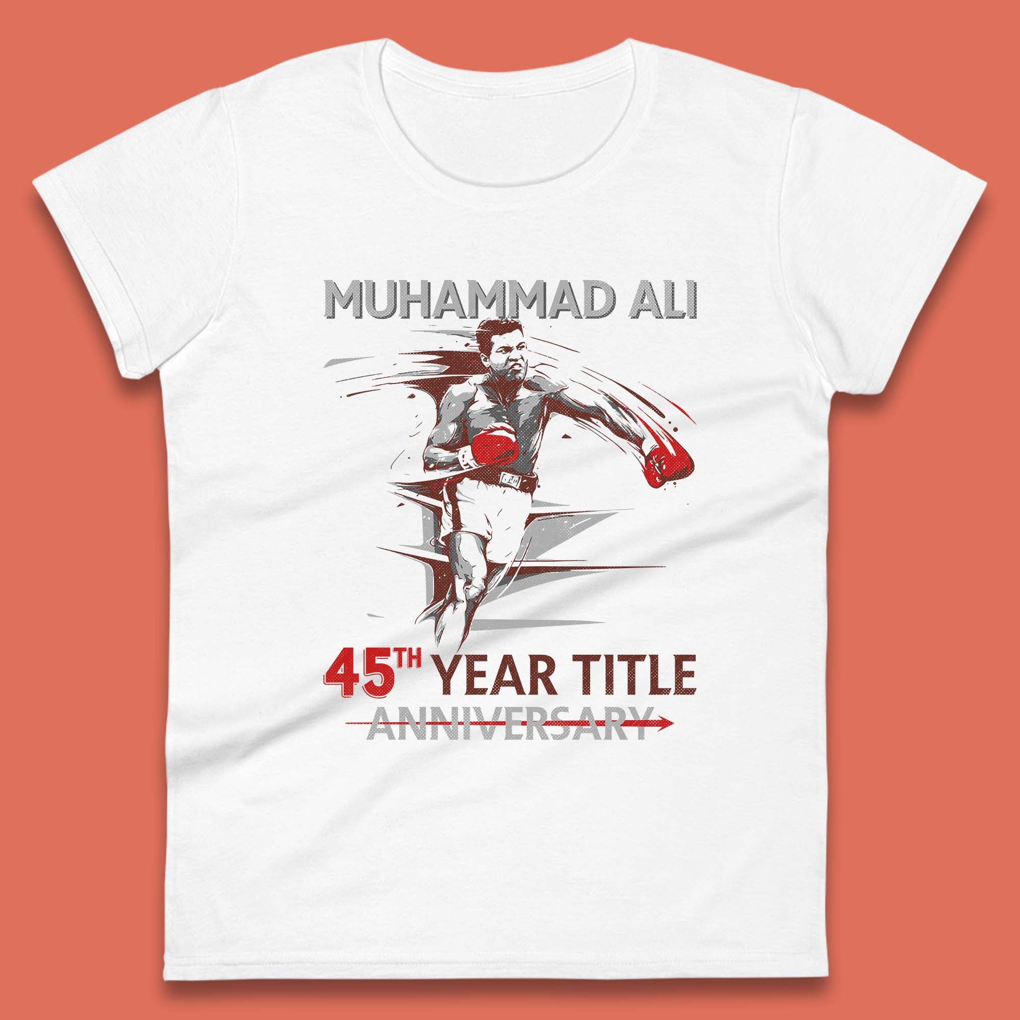 Muhammad Ali 45th Year Title Anniversary World Boxing Champion American Heavyweight Boxer Womens Tee T Shirt Mens Tops Unisex Top XL
Muhammad Ali 45th Year Title Anniversary World Boxing Champion American Heavyweight Boxer Womens Tee T Shirt Mens Tops Unisex Top XL