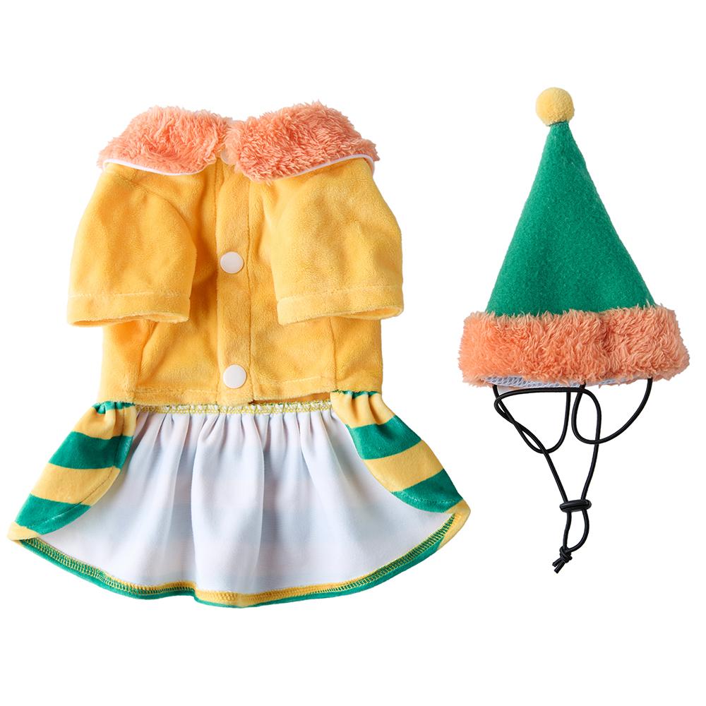 Yellow Striped Skirt Warm Fleece Dog Dress with Hat, Reindeer Xmas Outfit, Soft Winter Pet Costume for Small to MIDDLE Dogs M жовтий
Yellow Striped Skirt Warm Fleece Dog Dress with Hat, Reindeer Xmas Outfit, Soft Winter Pet Costume for Small to MIDDLE Dogs M жовтий