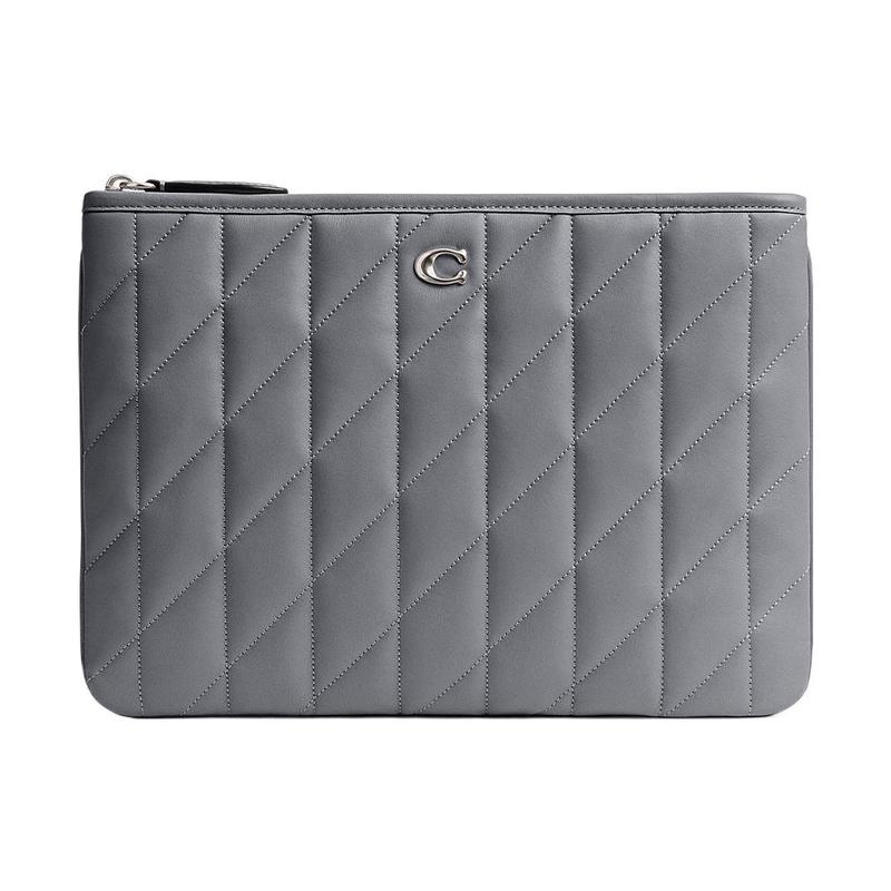 COACH Pouch 29 Silver Logo Logo Twill Quilted Zip Closure Leather Clutch Large Women s Dark Gray срібний
COACH Pouch 29 Silver Logo Logo Twill Quilted Zip Closure Leather Clutch Large Women s Dark Gray срібний