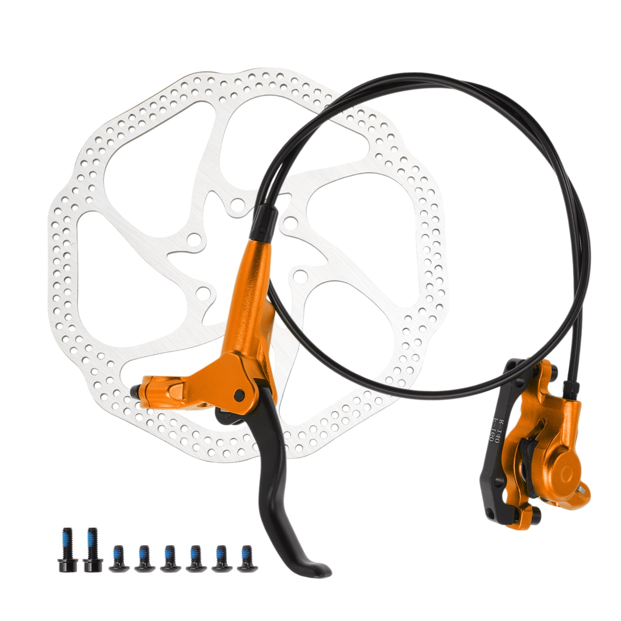BULLSPANN 1 Set Bicycle Disc Brake Kit Front Right Brake Lever 160mm Rotor Bicycle Disc Brake Caliper 850mm Brake Wire for Road Bike MTB Orange
BULLSPANN 1 Set Bicycle Disc Brake Kit Front Right Brake Lever 160mm Rotor Bicycle Disc Brake Caliper 850mm Brake Wire for Road Bike MTB Orange