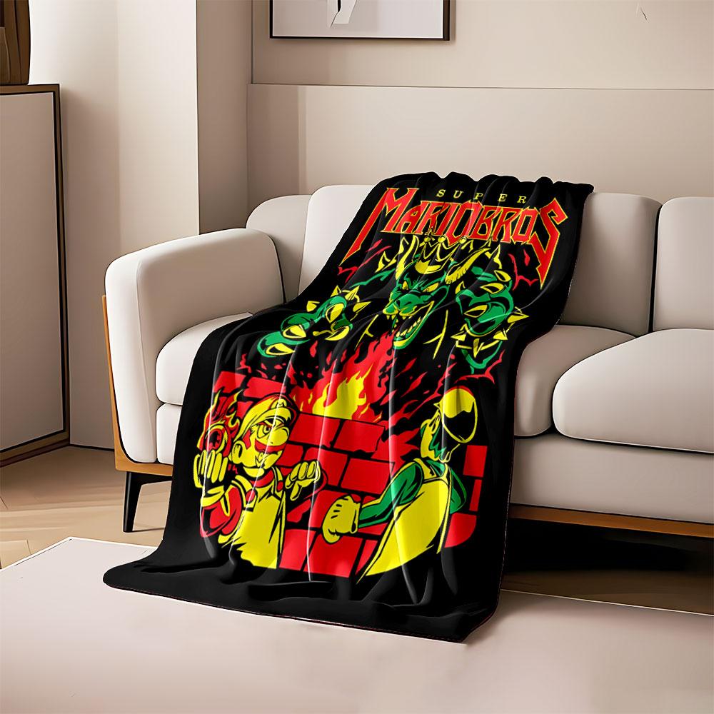 Fiery clash featuring a crowned green creature and two plumbers in action. for all seasons blanket lunch break throw gift 80cm x 120cm
Fiery clash featuring a crowned green creature and two plumbers in action. for all seasons blanket lunch break throw gift 80cm x 120cm