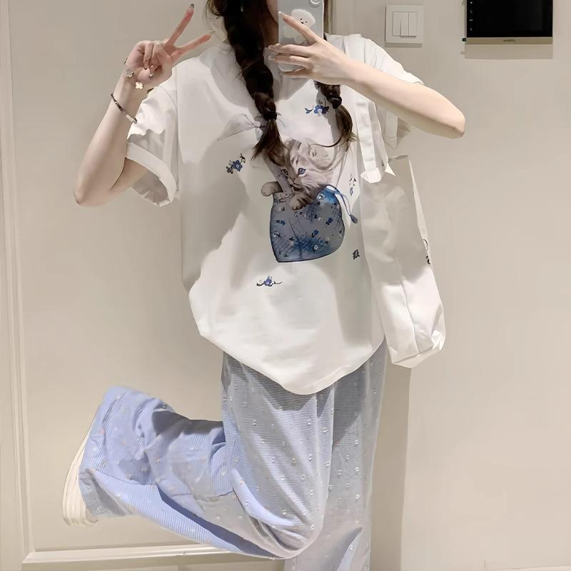 Women s Summer Polka Dot Blue Wide-Leg High-Waist Ice Silk Pants - Petite 145 L: 106-115 jin
Women s Summer Polka Dot Blue Wide-Leg High-Waist Ice Silk Pants - Petite 145 L: 106-115 jin