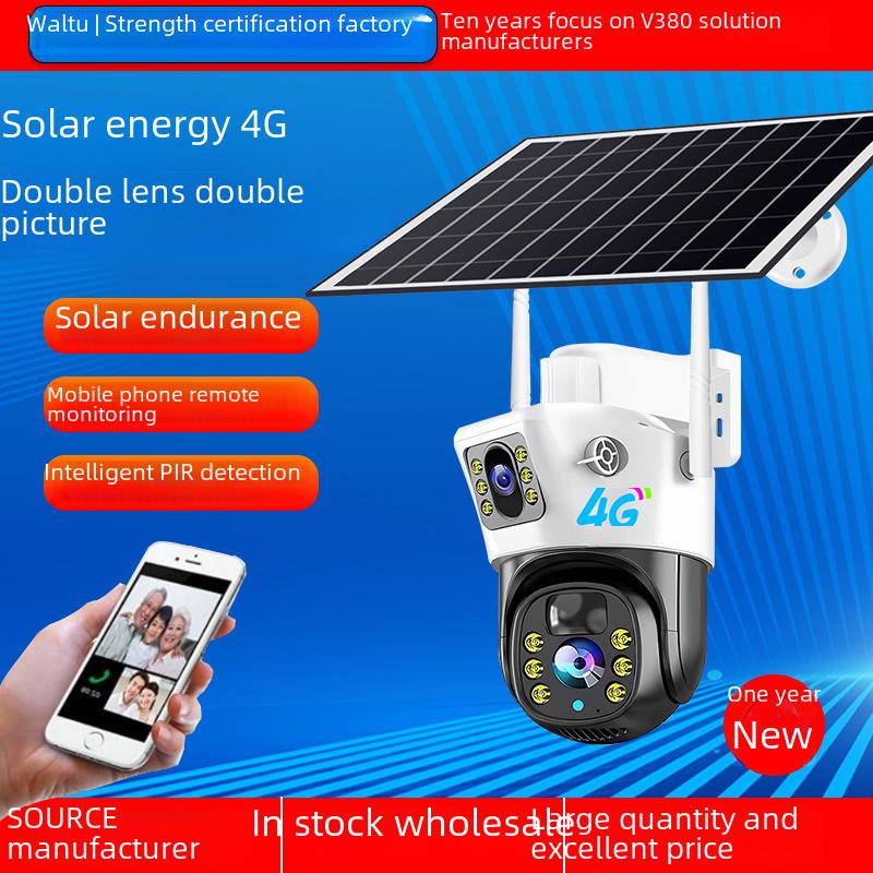 4G Solar-Powered Dual Lens Wireless Outdoor Camera - Low Power, Waterproof, HD Full Color Surveillance WiFi Chinese
4G Solar-Powered Dual Lens Wireless Outdoor Camera - Low Power, Waterproof, HD Full Color Surveillance WiFi Chinese