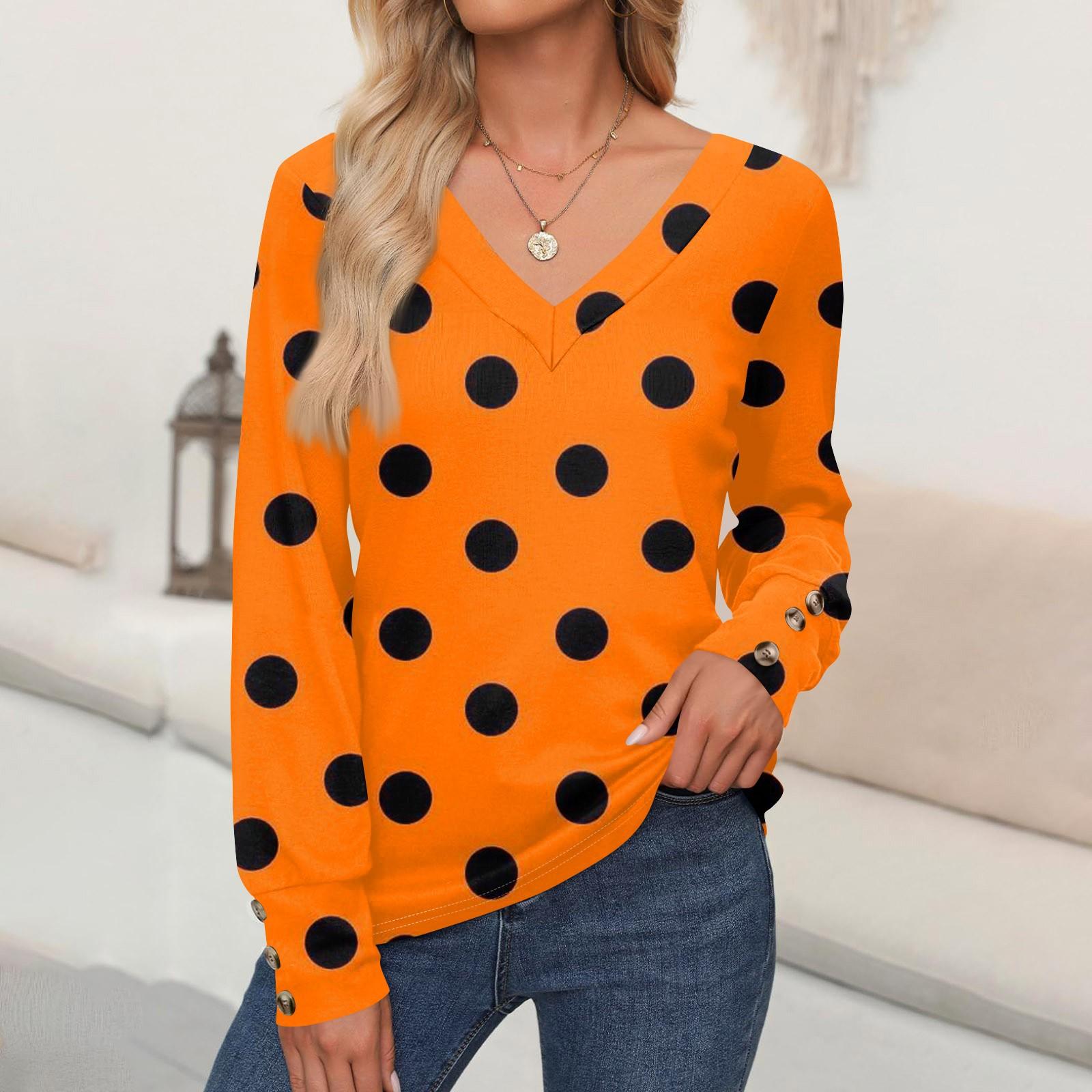 Женские топы с принтом на Хэллоуин, рубашка с длинным рукавом, V-образный вырез, повседневная свободная футболка, осенняя одежда XXXL винный
Женские топы с принтом на Хэллоуин, рубашка с длинным рукавом, V-образный вырез, повседневная свободная футболка, осенняя одежда XXXL винный