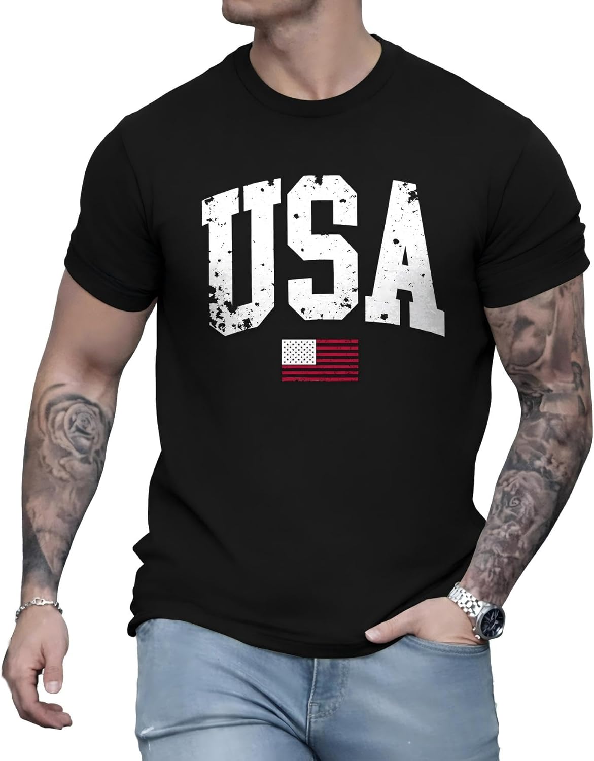 KUYIGO Men s USA Flag Patriotic T-Shirt Graphic Tee for 4th of July Independence Day Casual Short Sleeve Top 5XL різнокольоровий
KUYIGO Men s USA Flag Patriotic T-Shirt Graphic Tee for 4th of July Independence Day Casual Short Sleeve Top 5XL різнокольоровий
