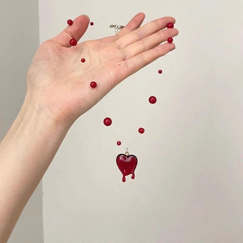 Retro Simple Heart shaped Pendant Necklace 2025 Red drops of blood Creative Irregular String Style Girl Fashion Birthday Zircon червоний
Retro Simple Heart shaped Pendant Necklace 2025 Red drops of blood Creative Irregular String Style Girl Fashion Birthday Zircon червоний
