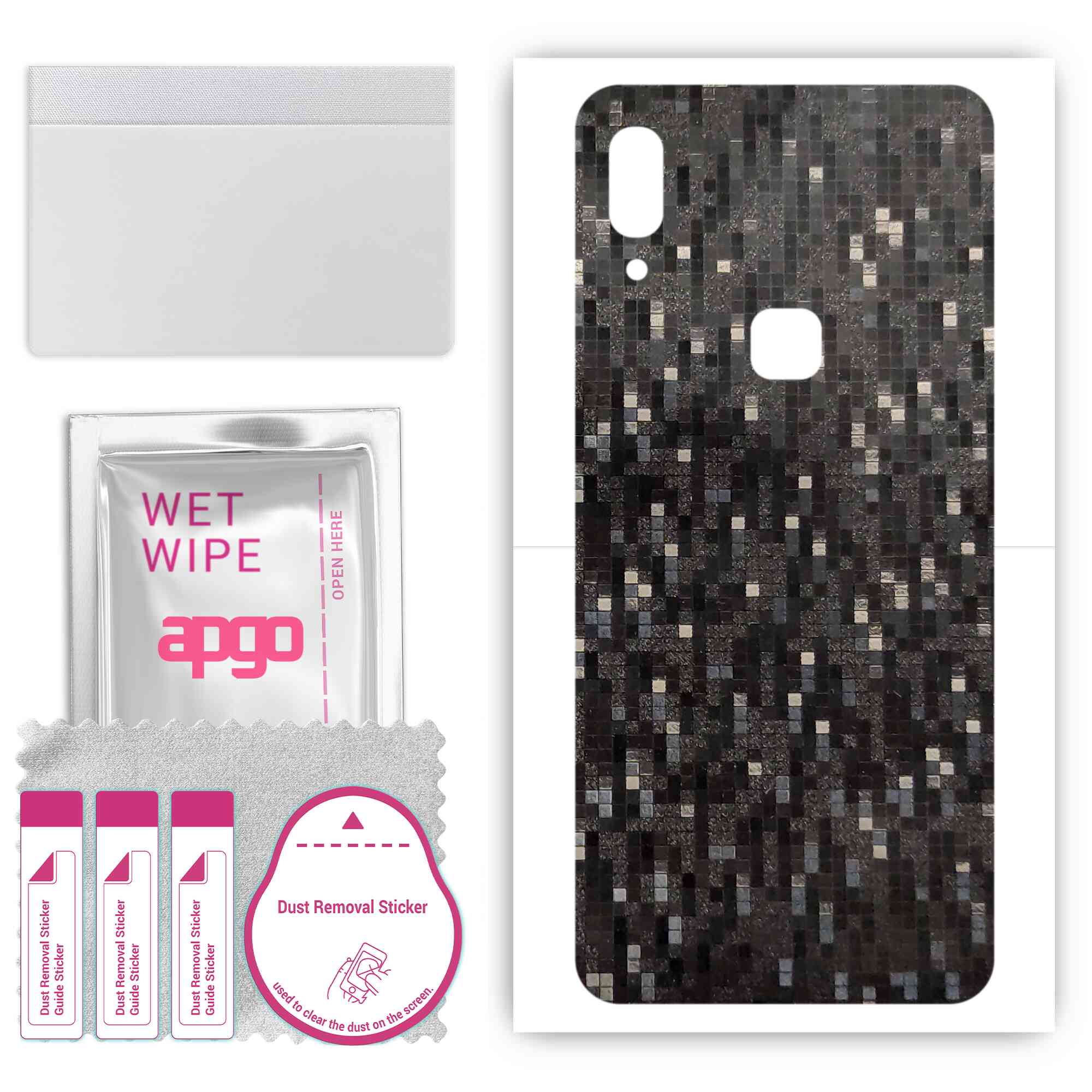 apgo Protective Skin Sticker for the back compatible with vivo Z3i, Wrap Film, Foil, Vinyl - Pattern Carbon Black Pixel
apgo Protective Skin Sticker for the back compatible with vivo Z3i, Wrap Film, Foil, Vinyl - Pattern Carbon Black Pixel