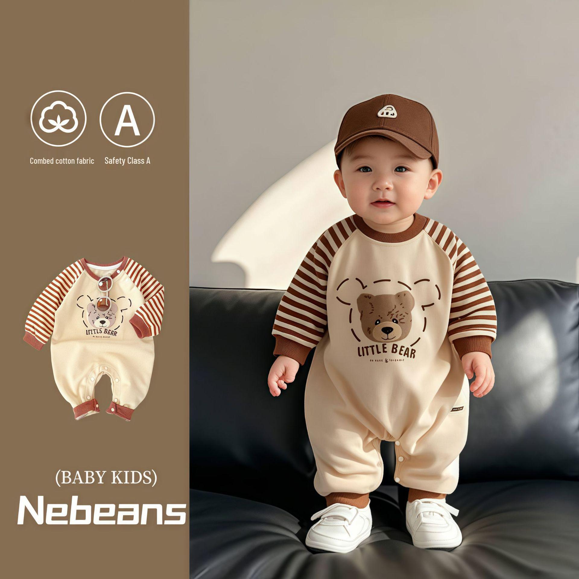Trendy Infant Bear Romper (0-2 Years) – Unisex Long Sleeve Cotton Onesie for Spring & Autumn 66 (0-3 months, 12 lbs)
Trendy Infant Bear Romper (0-2 Years) – Unisex Long Sleeve Cotton Onesie for Spring & Autumn 66 (0-3 months, 12 lbs)