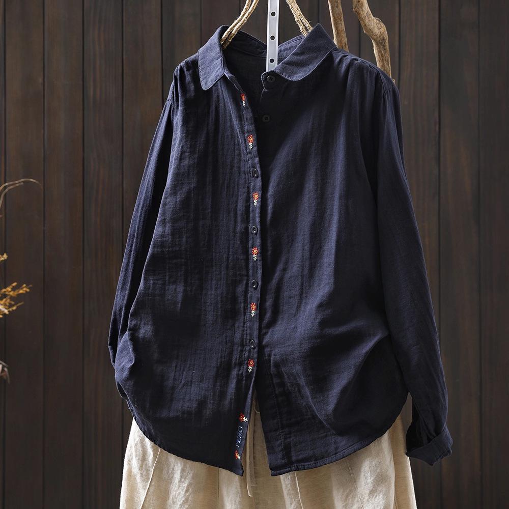 Women s Autumn Double Layer Cotton Long Sleeve Shirt - Solid Color, Casual, Slimming Design One Size
Women s Autumn Double Layer Cotton Long Sleeve Shirt - Solid Color, Casual, Slimming Design One Size