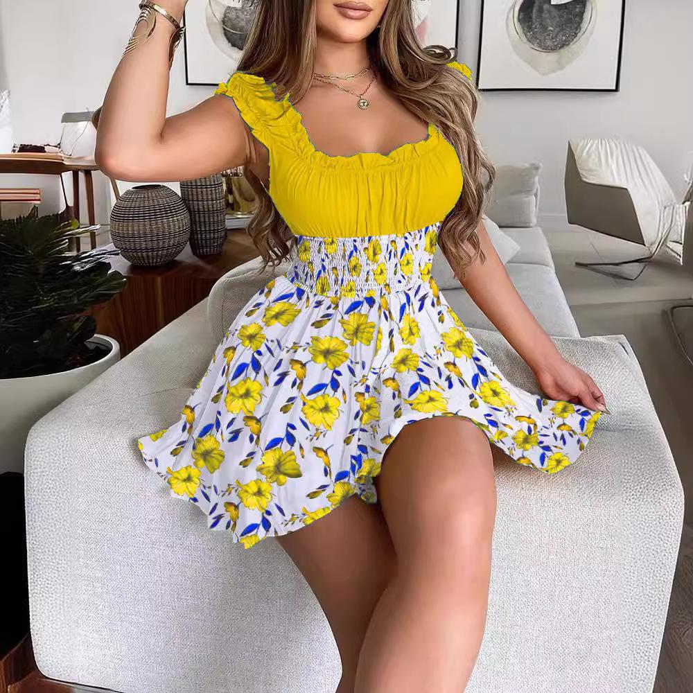 Women s Summer Dress Sleeveless U-neck Waist Short Printed Dress Clothes Sale XXL жовтий
Women s Summer Dress Sleeveless U-neck Waist Short Printed Dress Clothes Sale XXL жовтий