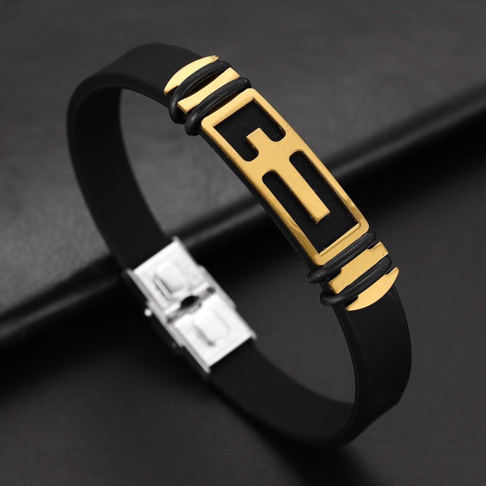 Модный браслет с крестообразным узором для пары, панк-спортивный силиконовый браслет, праздничный подарок, аксессуары для вечеринок чёрный