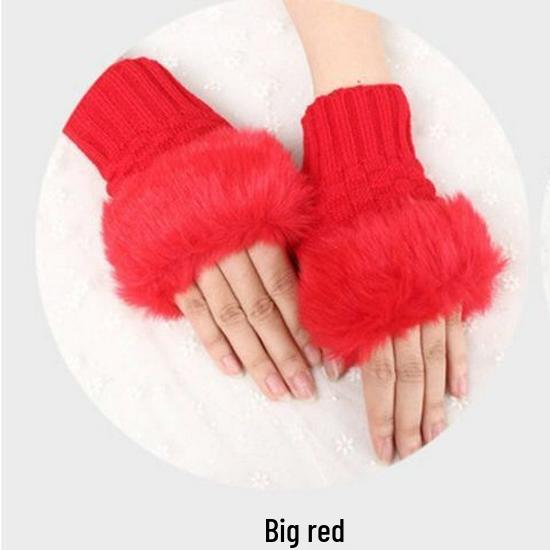 Женские перчатки без пальцев в корейском стиле из искусственного кроличьего меха - Теплые, вязаные, без пальцев перчатки для осени и зимы One Size
Женские перчатки без пальцев в корейском стиле из искусственного кроличьего меха - Теплые, вязаные, без пальцев перчатки для осени и зимы One Size
