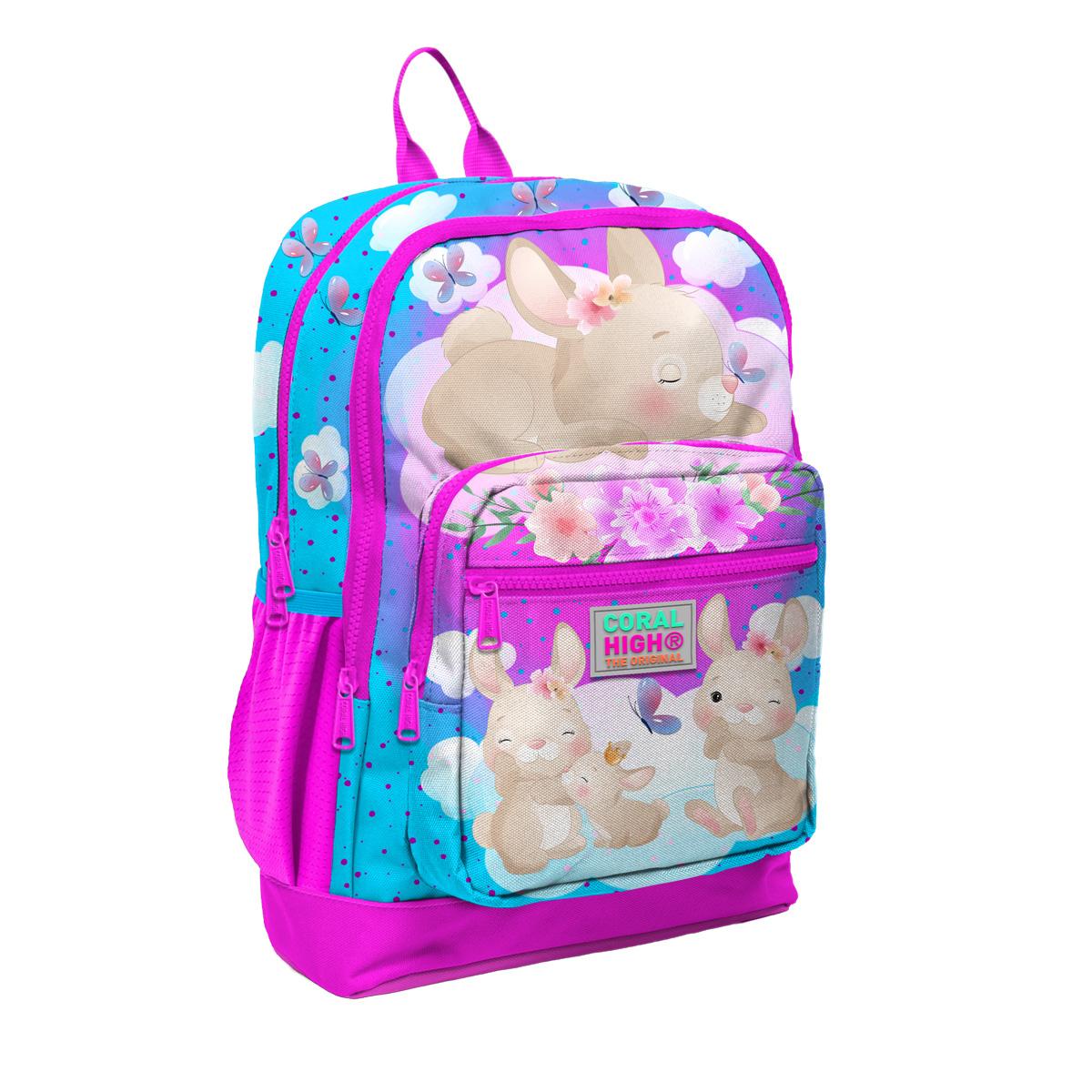 Школьный рюкзак с четырьмя отделениями Coral High Kids Синий Розовый с рисунком кролика 23736
Школьный рюкзак с четырьмя отделениями Coral High Kids Синий Розовый с рисунком кролика 23736