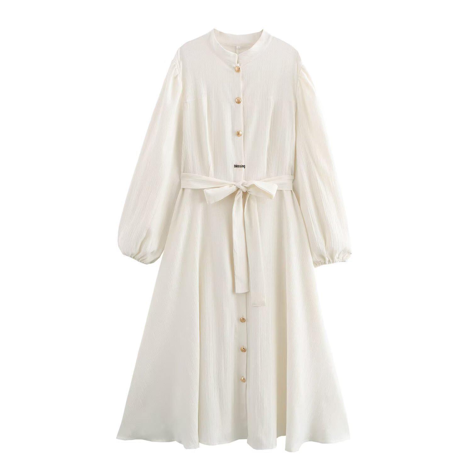 Весна 2025 Женское платье в европейском и американском стиле больших размеров с воротником-стойкой и облегающим талию дизайном XL кремовый/белый
Весна 2025 Женское платье в европейском и американском стиле больших размеров с воротником-стойкой и облегающим талию дизайном XL кремовый/белый