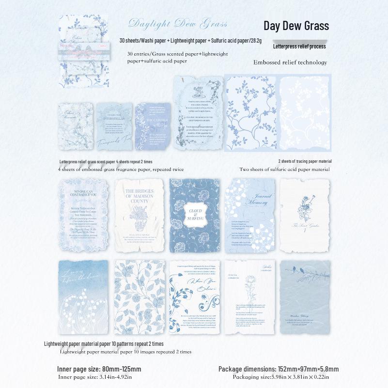 MòMò Mixed Material Letterpress Embossed Paper - Flower Branch Language Series, 30 Sheets, Scrapbooking Base Paper, 4 Styles.
MòMò Mixed Material Letterpress Embossed Paper - Flower Branch Language Series, 30 Sheets, Scrapbooking Base Paper, 4 Styles.