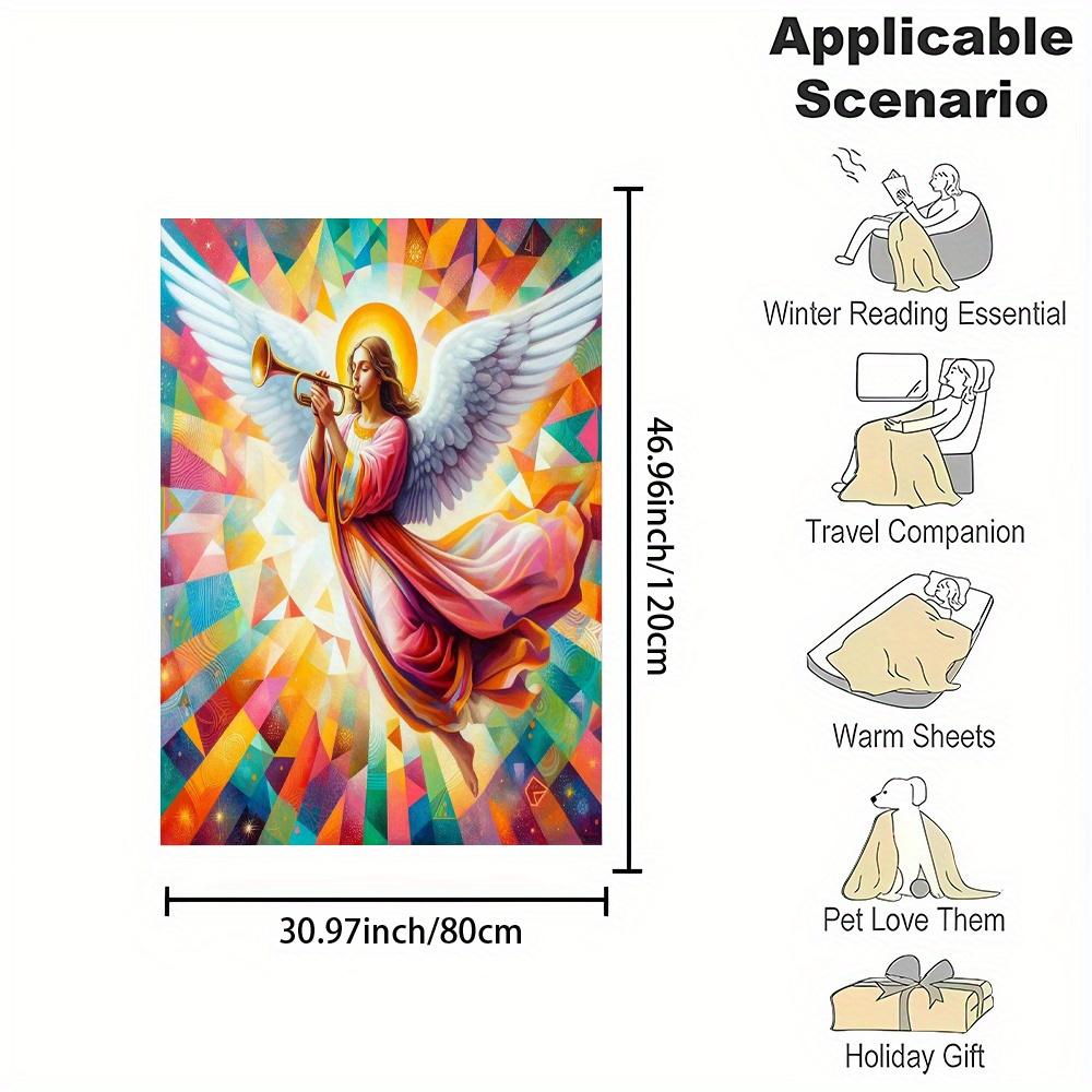 Colorful Angel Playing Trumpet Throw Blanket Religious Art Design for Living Room Decor Gift for Her SpiritualHomeStyle 70x100cm28x39in
Colorful Angel Playing Trumpet Throw Blanket Religious Art Design for Living Room Decor Gift for Her SpiritualHomeStyle 70x100cm28x39in