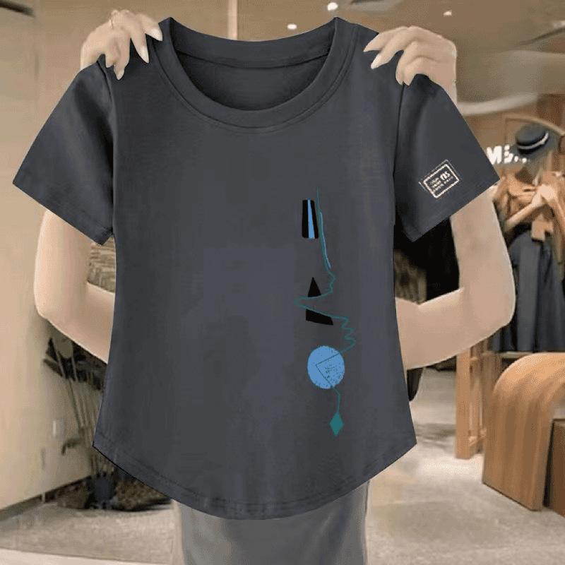 Женская версия Топ-футболка с коротким рукавом и асимметричным низом 3XL
Женская версия Топ-футболка с коротким рукавом и асимметричным низом 3XL