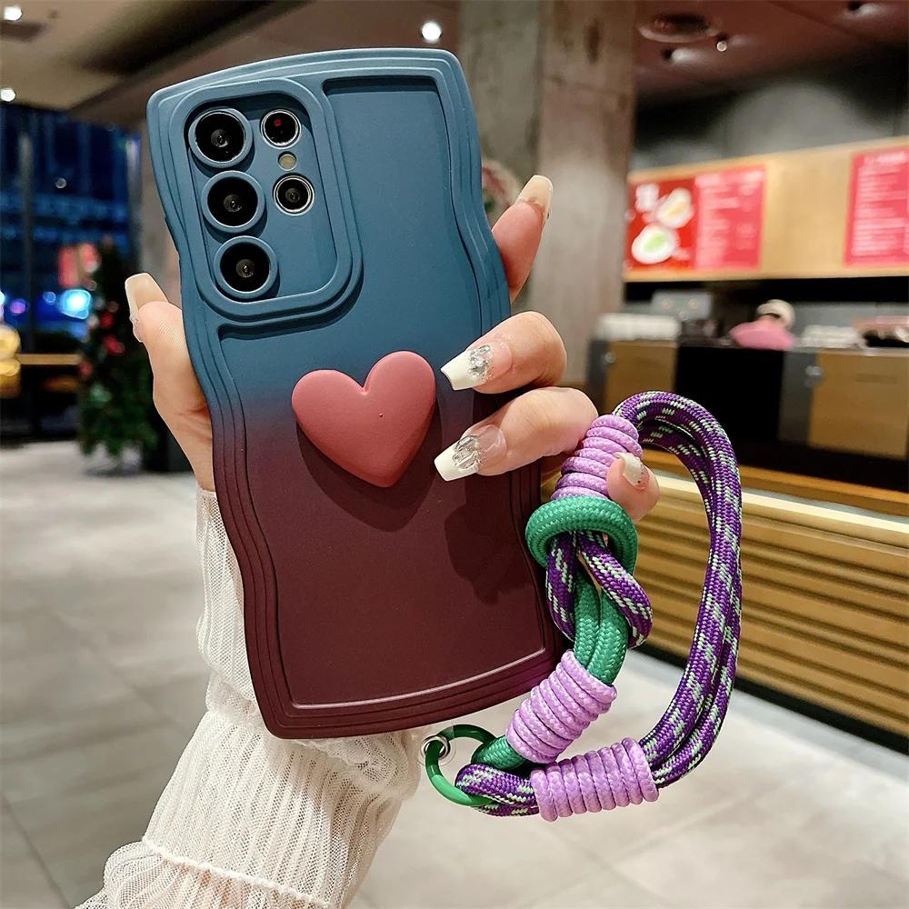 Чохол Cute Love Heart Wrist Strap Case для Samsung Galaxy S23 S24 Ultra S22 S21 Plus S20 FE A54 A34 A53 A52 A14 Шнурок Gradient Cover S22Plus
Чохол Cute Love Heart Wrist Strap Case для Samsung Galaxy S23 S24 Ultra S22 S21 Plus S20 FE A54 A34 A53 A52 A14 Шнурок Gradient Cover S22Plus