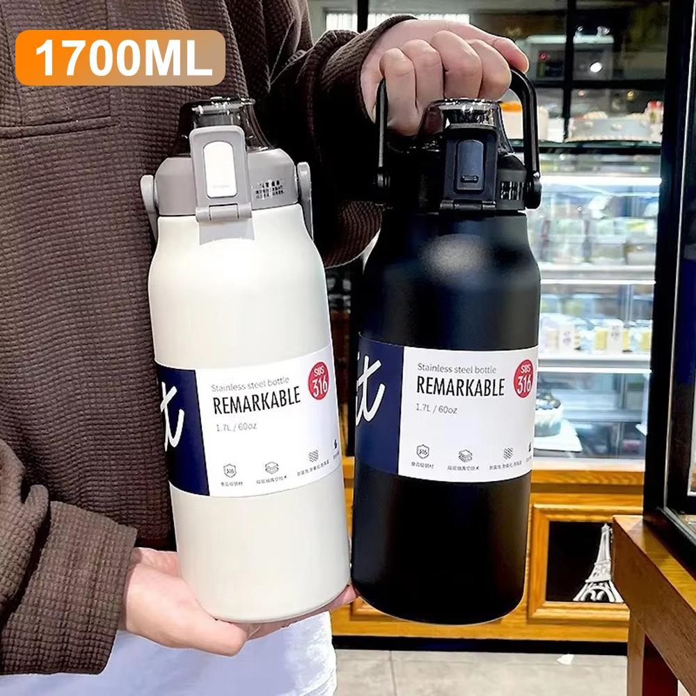 Термокружка дорожная вакуумная термобутылка из нержавеющей стали 1,7 л литра вода кофе с трубочкой ручка спортзал кемпинг 1.7L чёрный
Термокружка дорожная вакуумная термобутылка из нержавеющей стали 1,7 л литра вода кофе с трубочкой ручка спортзал кемпинг 1.7L чёрный