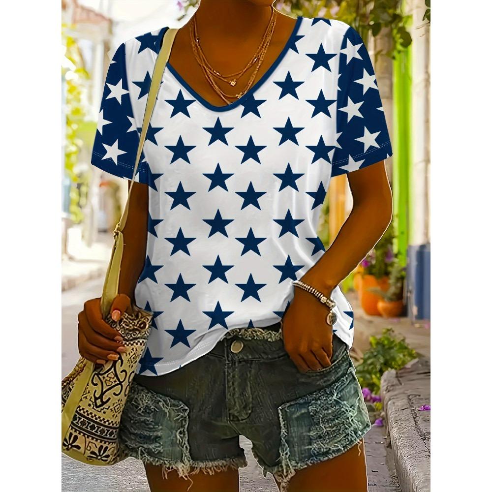 2024 Новая женская футболка с принтом звезд, топ большого размера, американский флаг, летняя женская трендовая одежда, с коротким рукавом XL
2024 Новая женская футболка с принтом звезд, топ большого размера, американский флаг, летняя женская трендовая одежда, с коротким рукавом XL