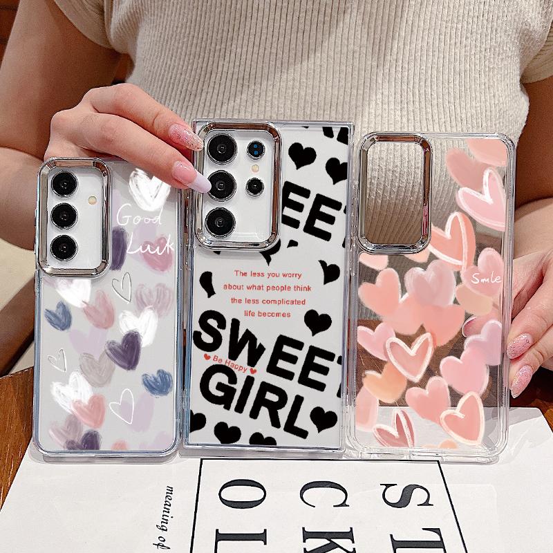 Мягкий чехол с цветным принтом Love Hearts для Samsung S24 FE S23 S22 S21 Ultra A55 A54 A35 A34 A14, прозрачное противоударное покрытие, рамка объектива, прозрачный чехол для телефона Samsung S24
Мягкий чехол с цветным принтом Love Hearts для Samsung S24 FE S23 S22 S21 Ultra A55 A54 A35 A34 A14, прозрачное противоударное покрытие, рамка объектива, прозрачный чехол для телефона Samsung S24