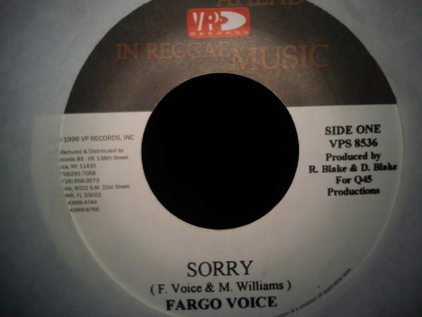 7inch Record FARGO VOICE / MERCILESS - Sorry / Alright Then VPS8536 VP Records 1999 US Reggae, Ska & Dub Used
7inch Record FARGO VOICE / MERCILESS - Sorry / Alright Then VPS8536 VP Records 1999 US Reggae, Ska & Dub Used