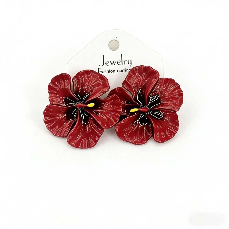 Bohemia Colorul Dripping Oil Flower Stud Earrings for Women Vintage Large Petal Geometric Earrings Wedding Party Zircon Gift красный
Bohemia Colorul Dripping Oil Flower Stud Earrings for Women Vintage Large Petal Geometric Earrings Wedding Party Zircon Gift красный