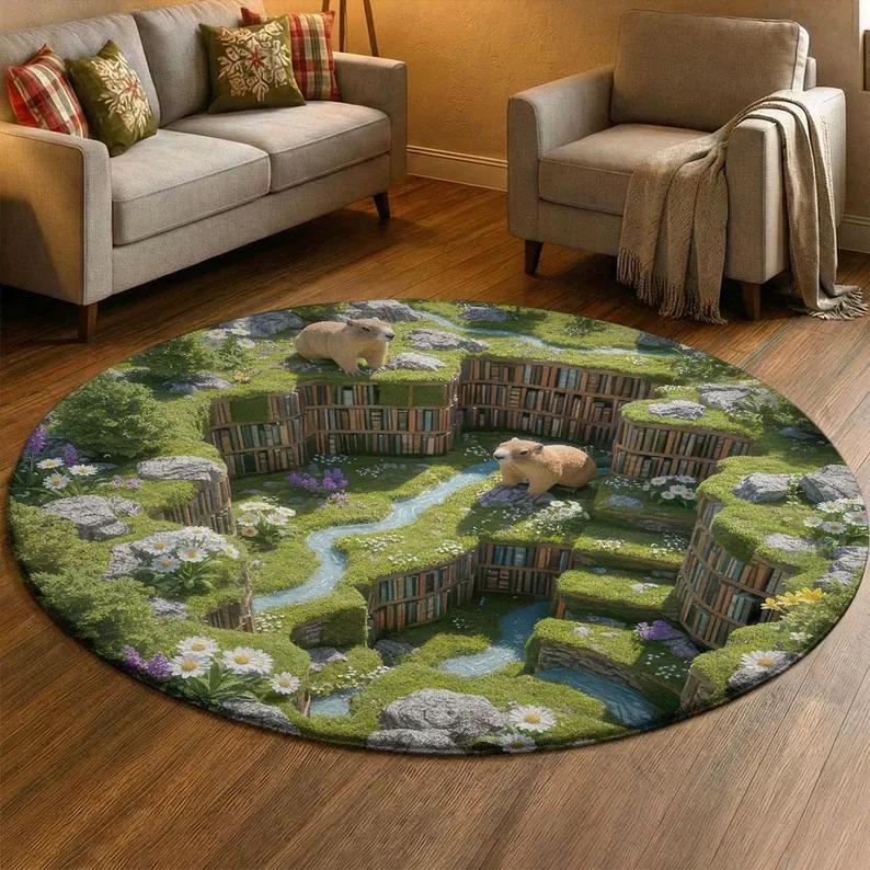 Round Crescent Moon Floral Rug Non Slip Fade Resistant Carpet for Living Room Bedroom Gaming Room Home Decoration Floor Mat 80cm
Round Crescent Moon Floral Rug Non Slip Fade Resistant Carpet for Living Room Bedroom Gaming Room Home Decoration Floor Mat 80cm