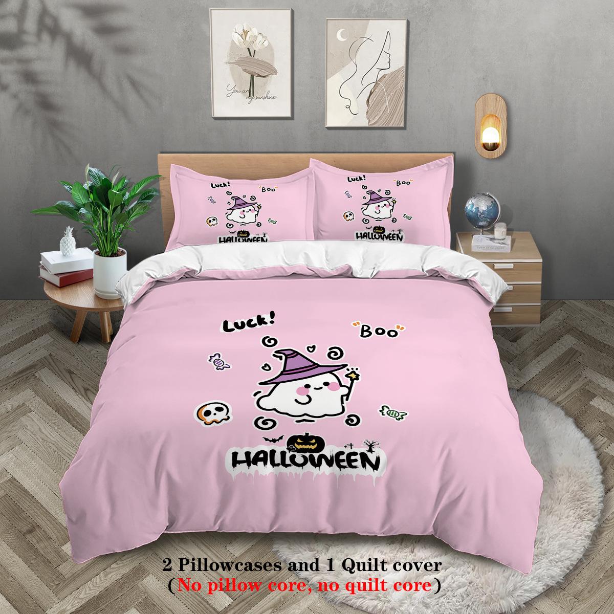 Halloween Ghost Digital Printed Polyester Three-Piece Quilt Cover Bedding Quilt Cover Pillowcase 135x200cm
Halloween Ghost Digital Printed Polyester Three-Piece Quilt Cover Bedding Quilt Cover Pillowcase 135x200cm