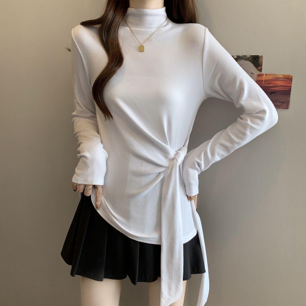 Plus Size High Neck Tie-Up Striped Long Sleeve T-Shirt for Women - Slimming, Flattering, and Versatile Autumn Top. 2XL (141-160 jin)
Plus Size High Neck Tie-Up Striped Long Sleeve T-Shirt for Women - Slimming, Flattering, and Versatile Autumn Top. 2XL (141-160 jin)