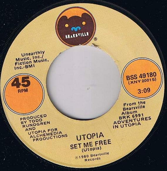 7inch Record UTOPIA - Set Me Free / Umbrella Man BSS49180 Bearsville 1980 US Rock Used
7inch Record UTOPIA - Set Me Free / Umbrella Man BSS49180 Bearsville 1980 US Rock Used