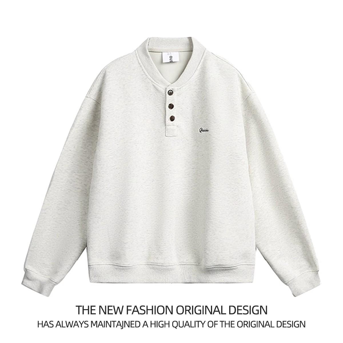 Henry Collar Embroidered Sweatshirt: Super Cool & Stylish, Perfect for Spring & Autumn, High-End Vibe, Long Sleeve Streetwear. L білий/сірий колір
Henry Collar Embroidered Sweatshirt: Super Cool & Stylish, Perfect for Spring & Autumn, High-End Vibe, Long Sleeve Streetwear. L білий/сірий колір