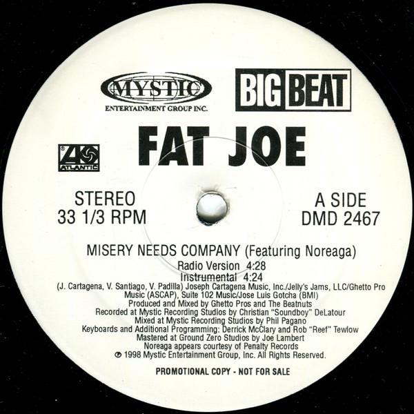 12inch Record FAT JOE - Misery Needs Company DMD2467 Atlantic, Big B 1998 US Rap & Hip-Hop/R&B Used
12inch Record FAT JOE - Misery Needs Company DMD2467 Atlantic, Big B 1998 US Rap & Hip-Hop/R&B Used