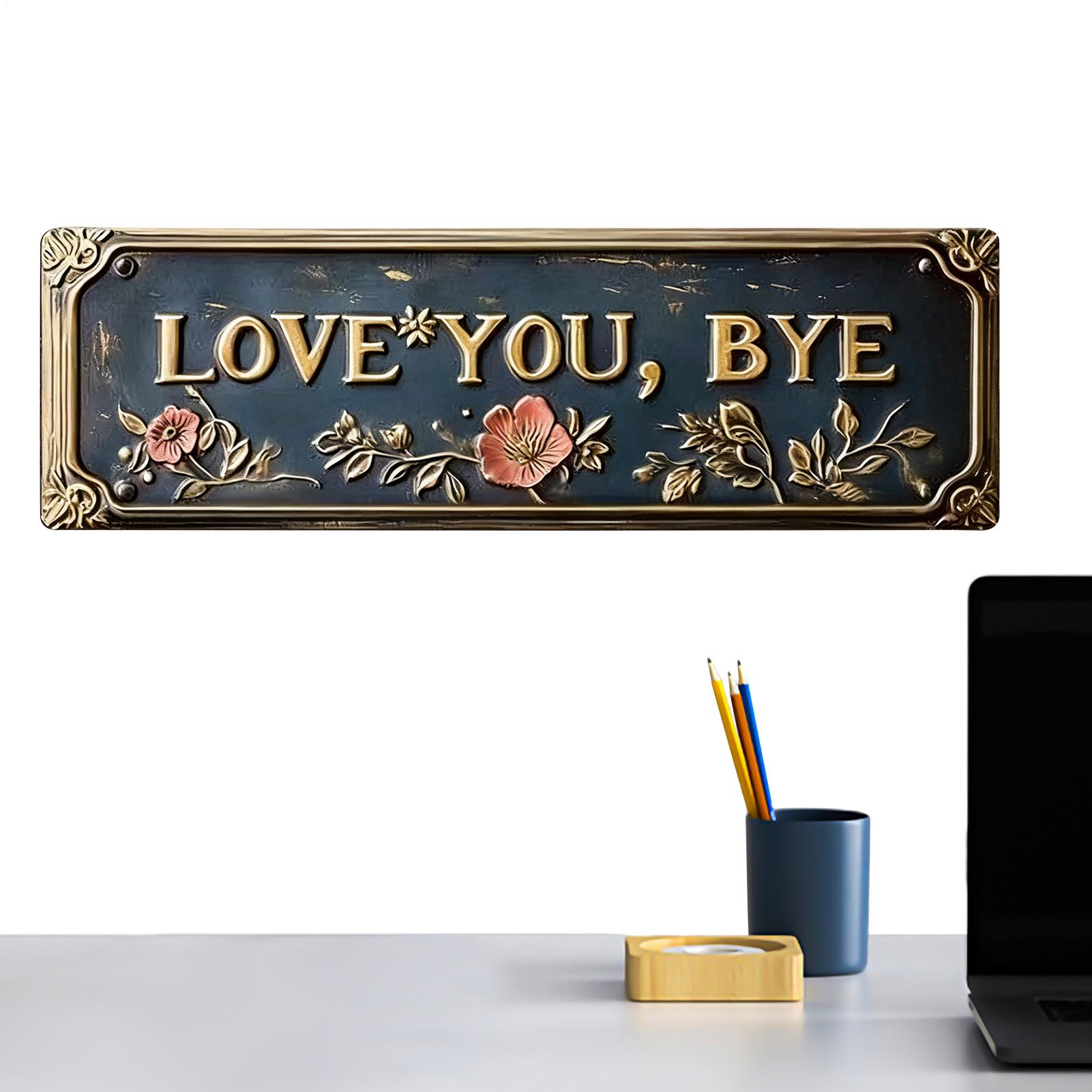 Retro Metal Wall Sign Love You Bye Wall Decor Sign Rustic Hangable Art Metal Decor For Farmhouse Living Room Bedroom Door 20.3 x 7.6 cm
Retro Metal Wall Sign Love You Bye Wall Decor Sign Rustic Hangable Art Metal Decor For Farmhouse Living Room Bedroom Door 20.3 x 7.6 cm