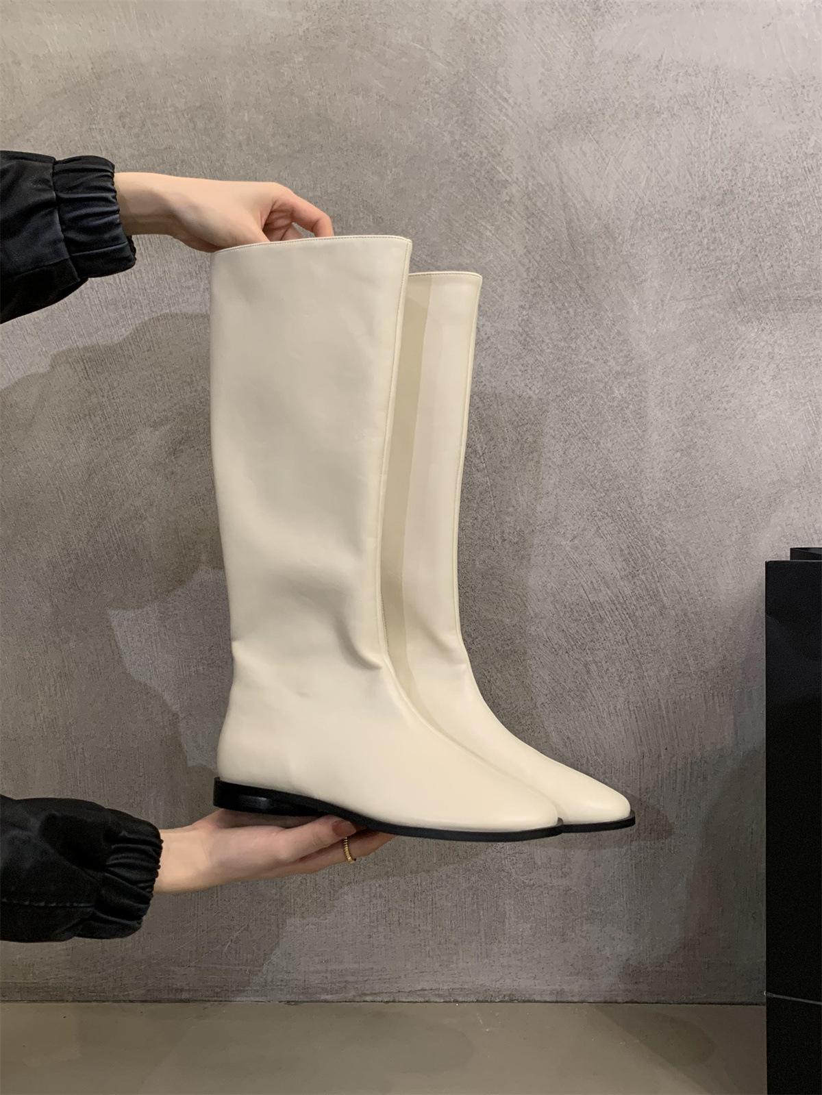 Универсальные высокие сапоги с плоской подошвой и круглым носком, женские сапоги выше колена, белые узкие длинные рыцарские сапоги Maillard 39
Универсальные высокие сапоги с плоской подошвой и круглым носком, женские сапоги выше колена, белые узкие длинные рыцарские сапоги Maillard 39