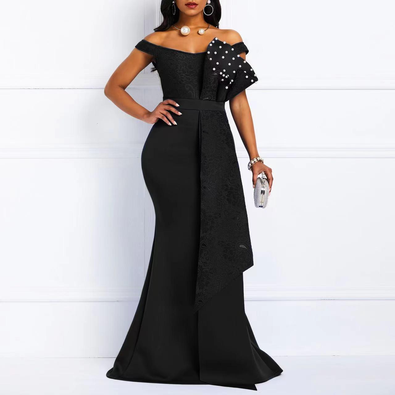 Cross-border INS One-Shoulder Lace Bubble Bead Dress L
Cross-border INS One-Shoulder Lace Bubble Bead Dress L