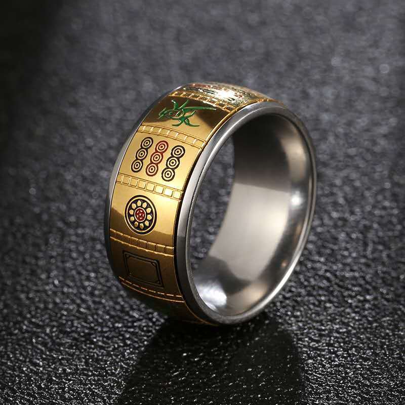 Anxiety Ring For Men Chinese Character Mahjong Stainless Steel Rotatable Spinning Spinner Ring Homme Gift Party Finger Zircon 6
Anxiety Ring For Men Chinese Character Mahjong Stainless Steel Rotatable Spinning Spinner Ring Homme Gift Party Finger Zircon 6